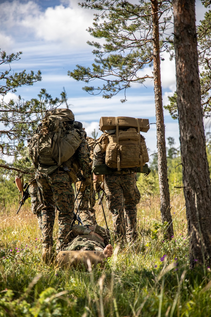 4th Recon Marines conduct a joint personnel recovery exercise in Sweden during BALTOPS 24