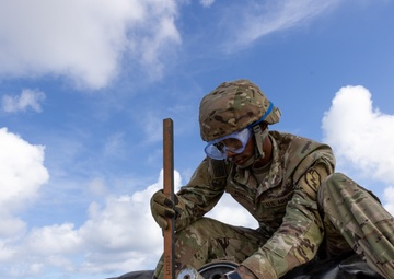 US Army Soldiers conduct fuel operations at Tinian Airport
