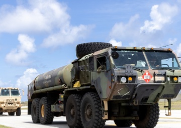 US Army Soldiers conduct fuel operations at Tinian Airport