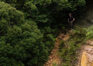 Kilo Company Rappel down Jungle Terrain