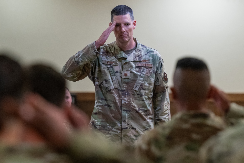 49th Communications Squadron change of command ceremony