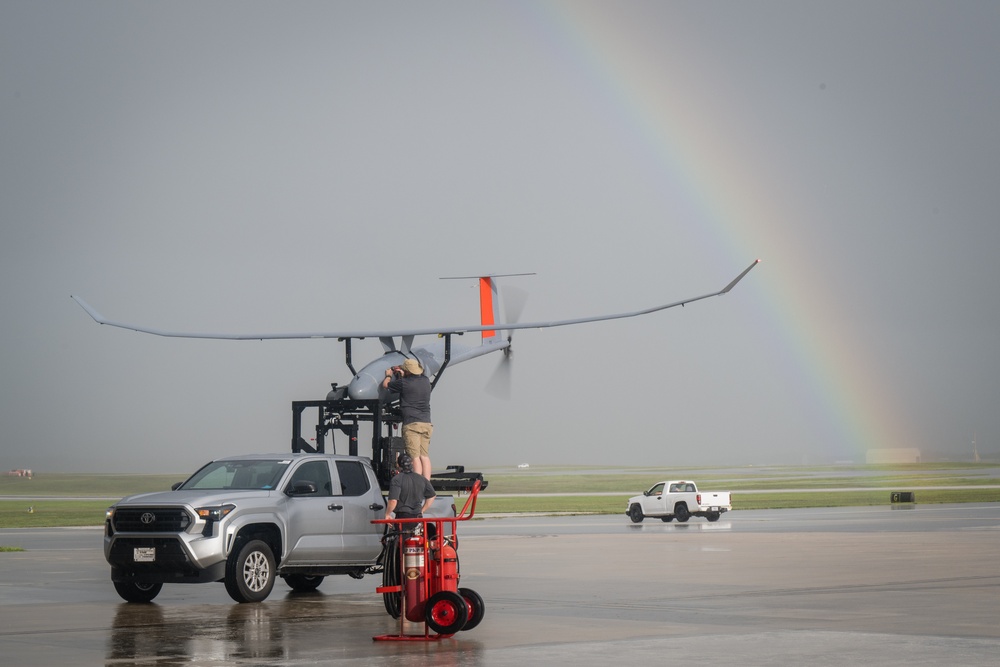 Ultra long range unmanned aerial vehicle launches in support of Valiant Shield 24