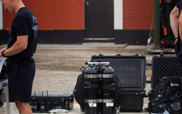 U.S. Marines conduct dive training during exercise Resolute Sentinel 24