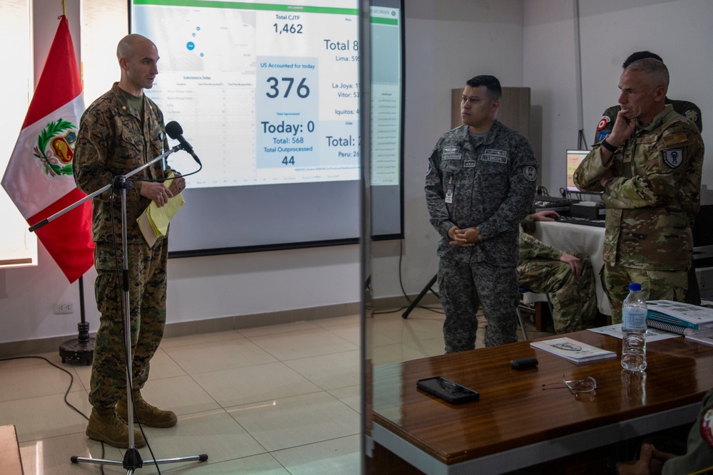 Top Peruvian military leaders attend Commander’s Update Brief during Resolute Sentinel 24