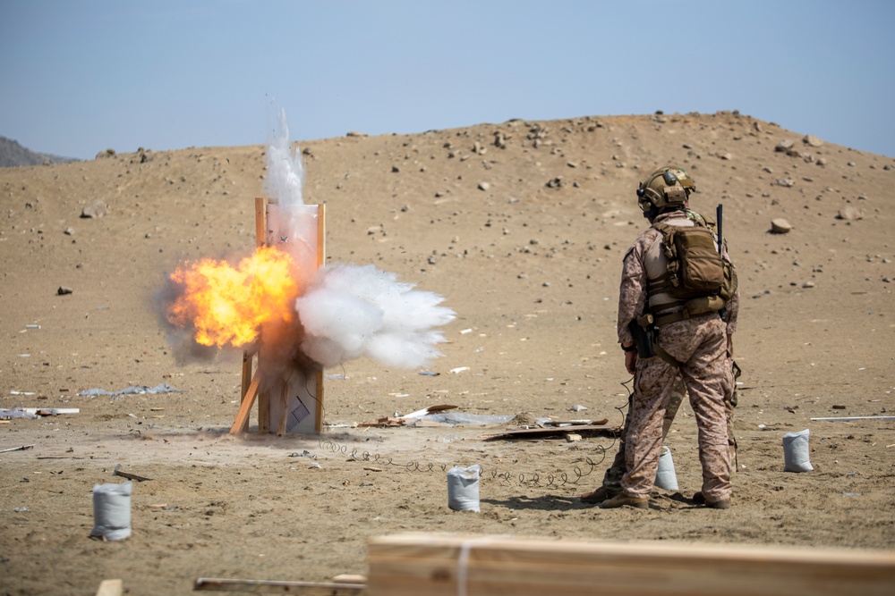 U.S. Marines conduct live breaching training during exercise Resolute Sentinel 24