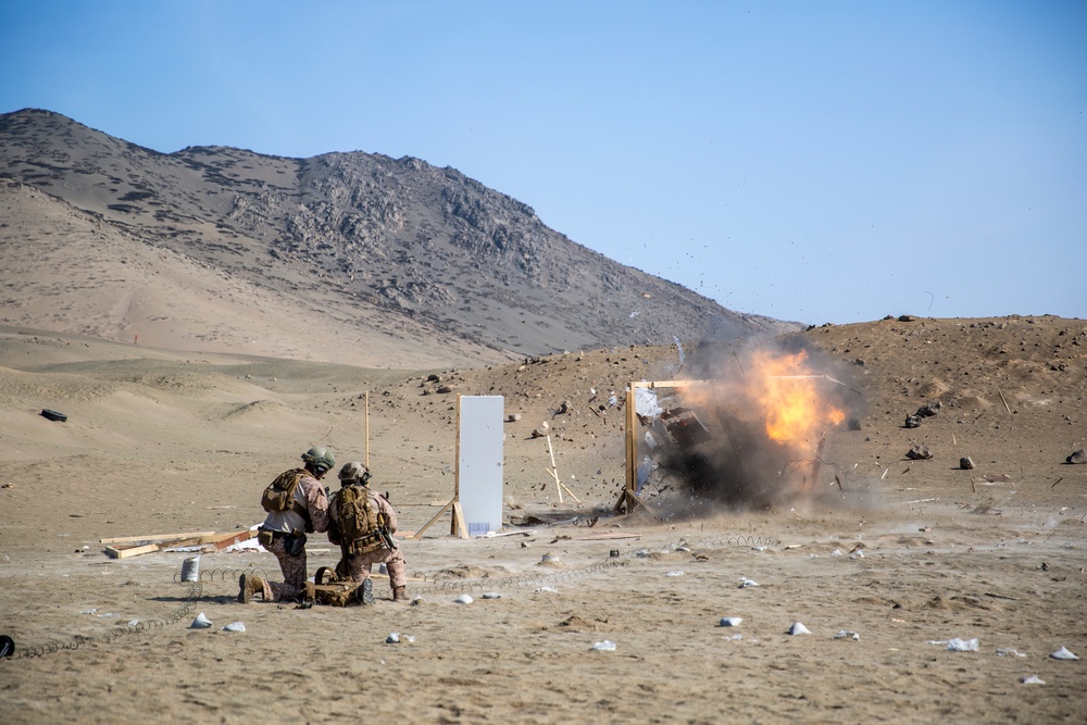 U.S. Marines conduct live breaching training during exercise Resolute Sentinel 24