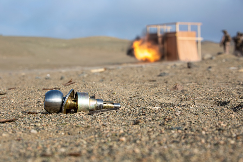 U.S. Marines conduct live breaching training during exercise Resolute Sentinel 24