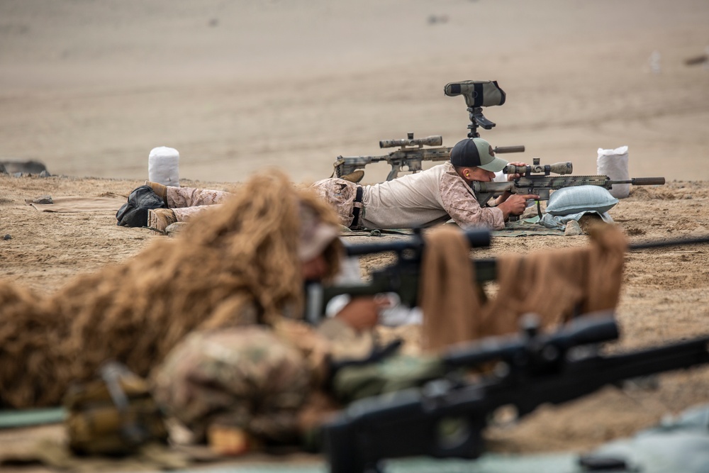 U.S. Marines conduct sniper range during exercise Resolute Sentinel 24