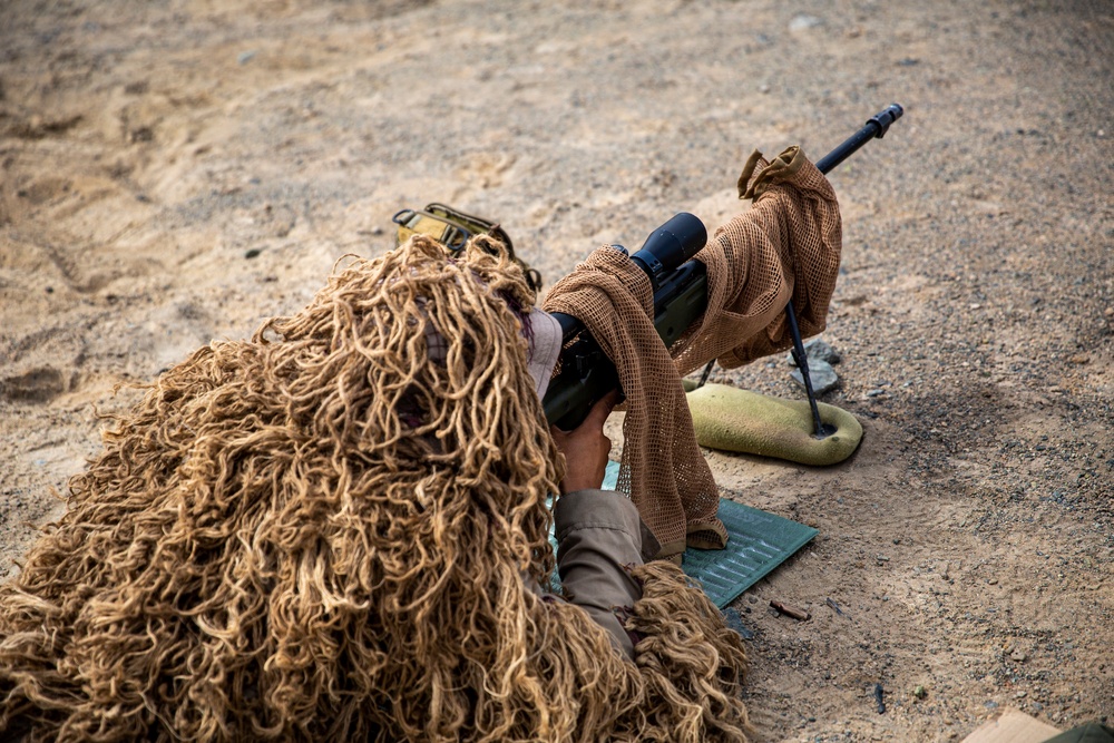 U.S. Marines conduct sniper range during exercise Resolute Sentinel 24