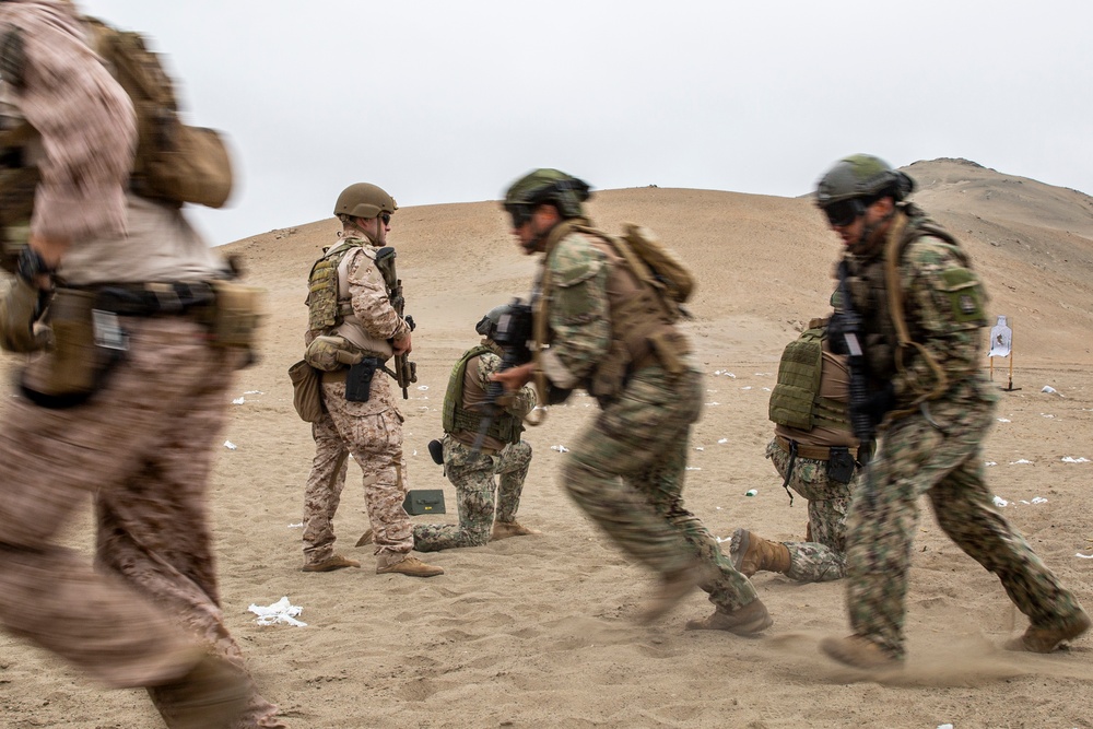 U.S. Marines conduct live fire and maneuver range during exercise Resolute Sentinel 24