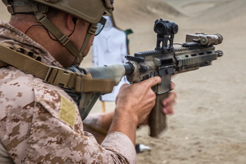 U.S. Marines conduct live fire and maneuver range during exercise Resolute Sentinel 24