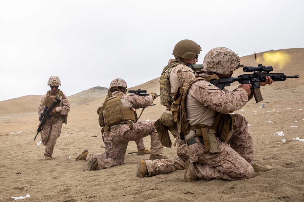 U.S. Marines conduct live fire and maneuver range during exercise Resolute Sentinel 24