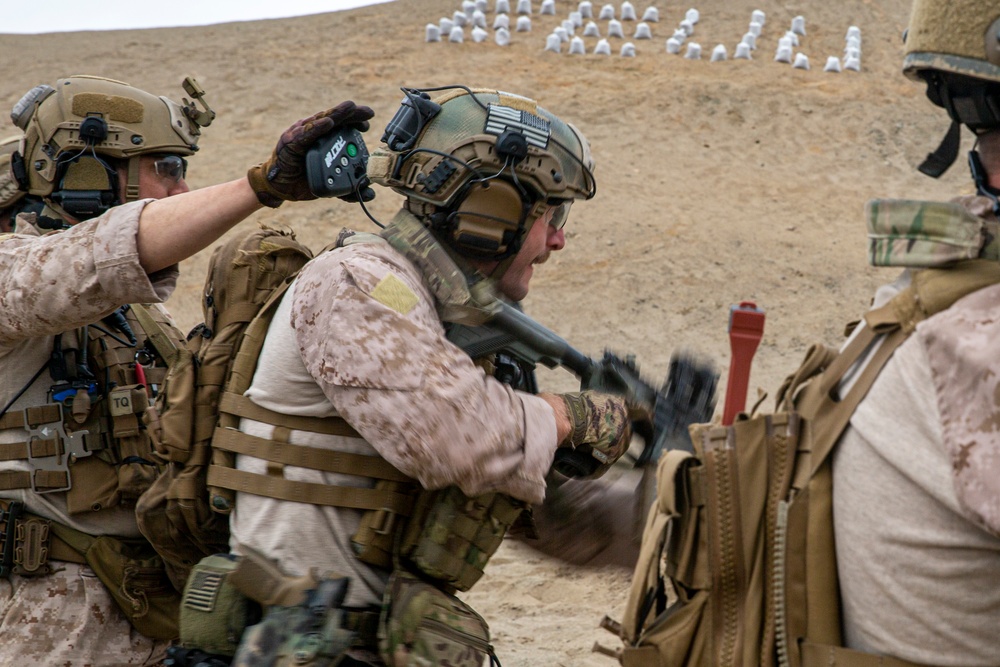 U.S. Marines conduct live fire and maneuver range during exercise Resolute Sentinel 24