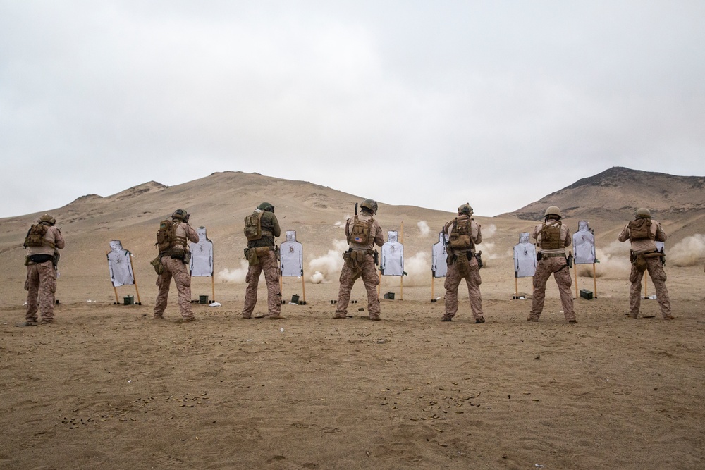 U.S. Marines conduct live fire and maneuver range during exercise Resolute Sentinel 24