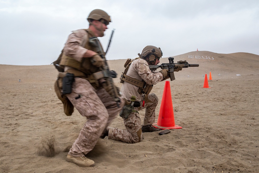 U.S. Marines conduct live fire and maneuver range during exercise Resolute Sentinel 24