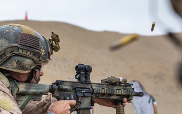 U.S. Marines conduct live fire and maneuver range during exercise Resolute Sentinel 24