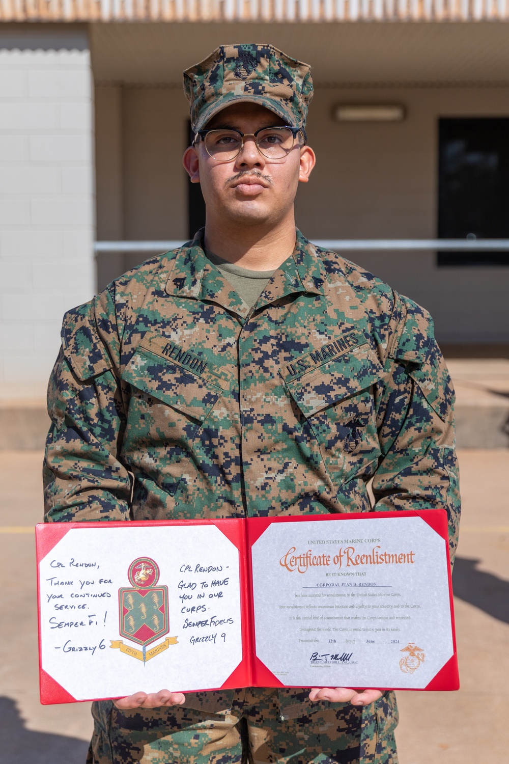 MRF-D 24.3 Marines reenlist