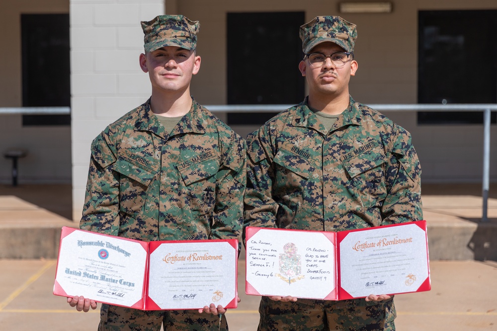 MRF-D 24.3 Marines reenlist