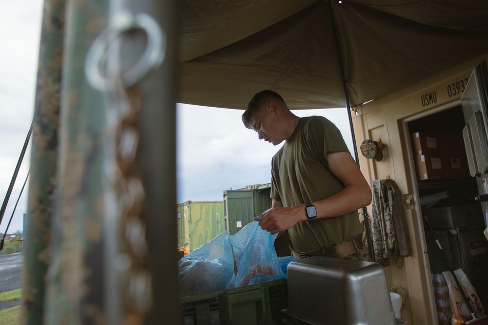 Valiant Shield 24: Marine Food Specialists Prepare a Field Mess for Troops