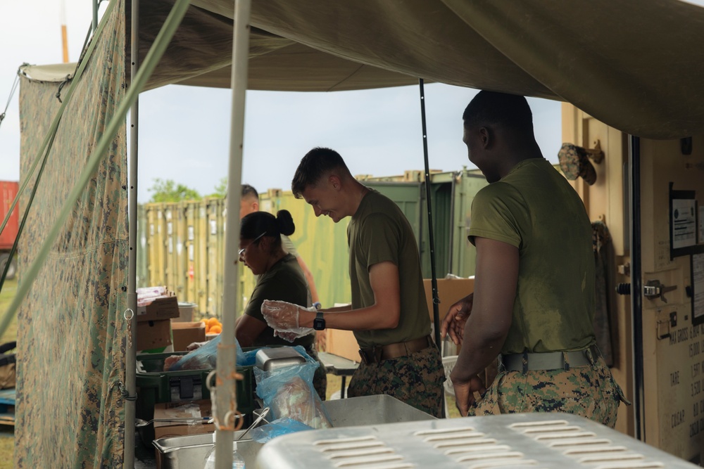 Valiant Shield 24: Marine Food Specialists Prepare a Field Mess for Troops