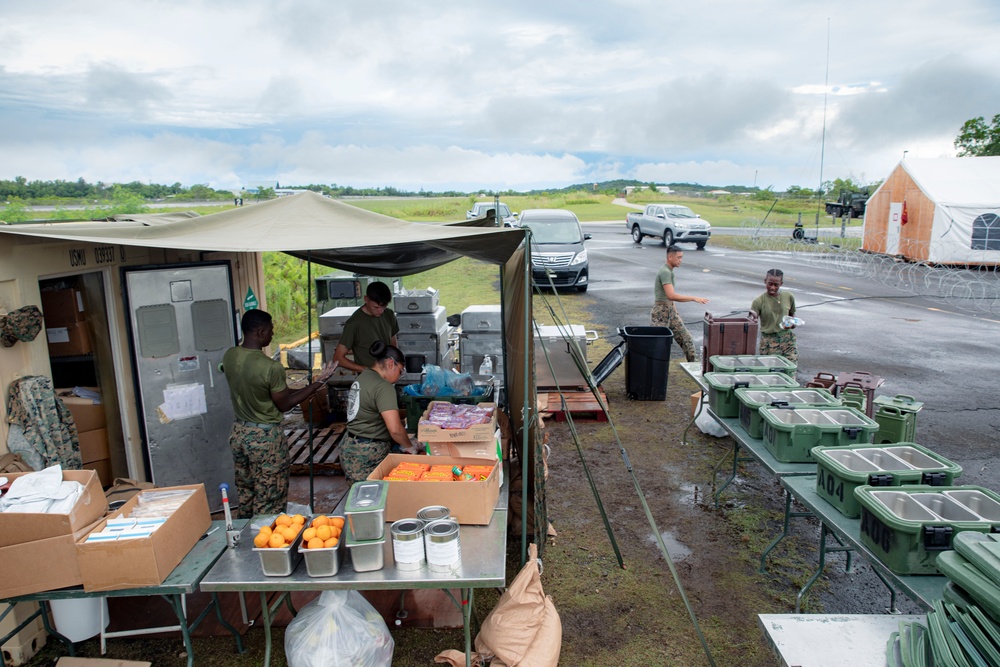 Valiant Shield 24: Marine Food Specialists Prepare a Field Mess for Troops