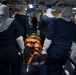 Mass casualty evacuation training aboard USS Mount Whitney (LCC 20)