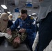 Mass casualty evacuation training aboard USS Mount Whitney (LCC 20)