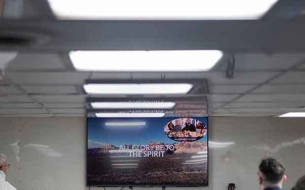 Roman Catholic Mass aboard USS Mount Whitney (LCC 20)