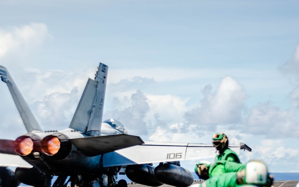 USS Ronald Reagan (CVN 76) conducts flight operations in support of Valiant Shield 2024