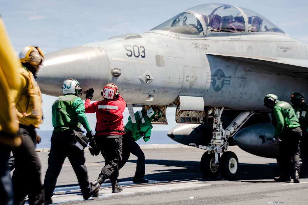 USS Ronald Reagan (CVN 76) conducts flight operations in support of Valiant Shield 2024