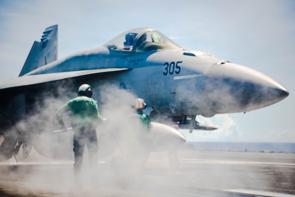 USS Ronald Reagan (CVN 76) conducts flight operations in support of Valiant Shield 2024