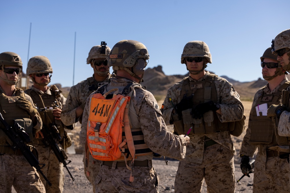 U.S. Reserve Marines conduct motorized fire and maneuver exercise during ITX 4-24