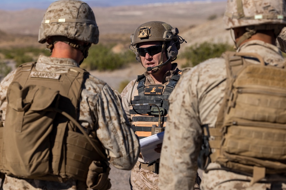 U.S. Reserve Marines conduct motorized fire and maneuver exercise during ITX 4-24