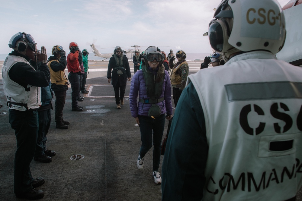 USS George Washington hosts the official Chilean party