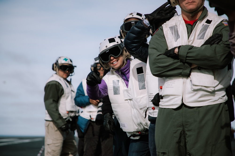 USS George Washington hosts the official Chilean party