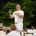 U.S. Navy Band performs on the west steps of the Capitol building