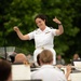 U.S. Navy Band performs on the west steps of the Capitol building