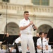 U.S. Navy Band performs on the west steps of the Capitol building