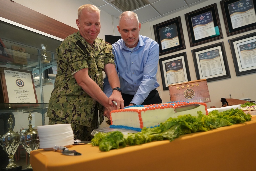 Special meal at NWS Yorktown's award winning Scudder Hall Galley
