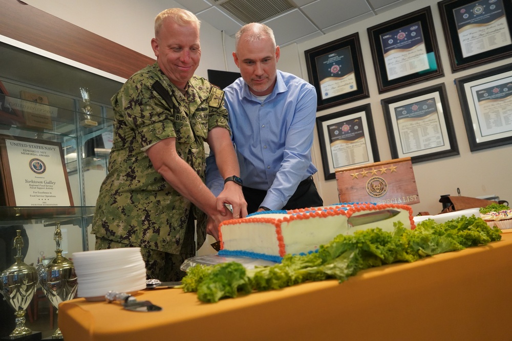 Special meal at NWS Yorktown's award winning Scudder Hall Galley