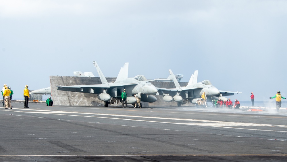 USS Ronald Reagan (CVN76) Sailors conduct flight operations in support of Valiant Shield 2024