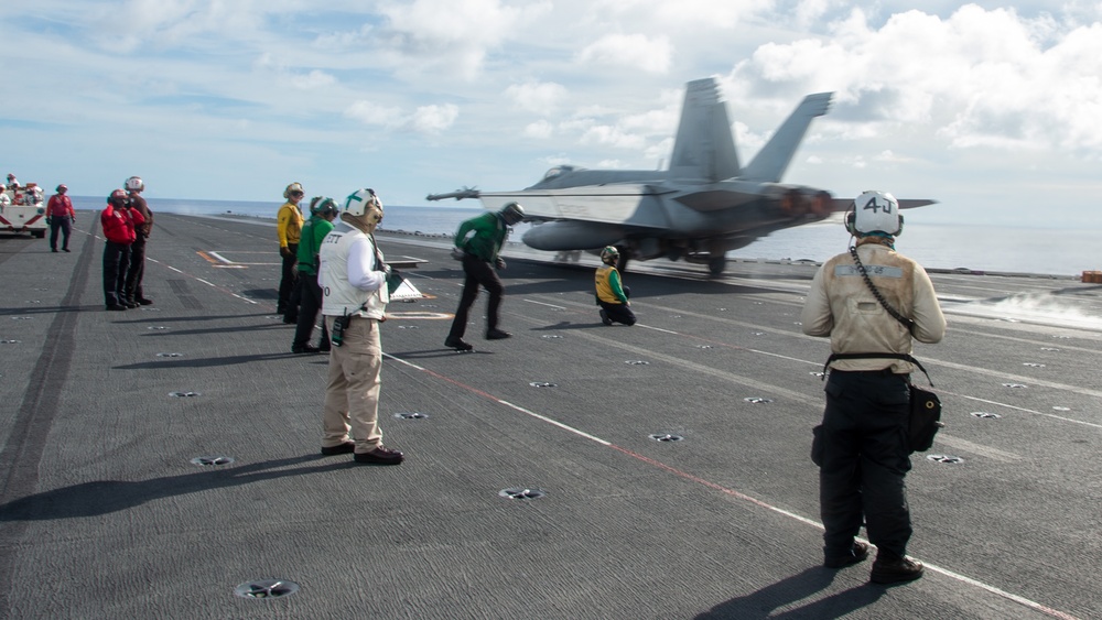 USS Ronald Reagan (CVN76) Sailors conduct flight operations in support of Valiant Shield 2024