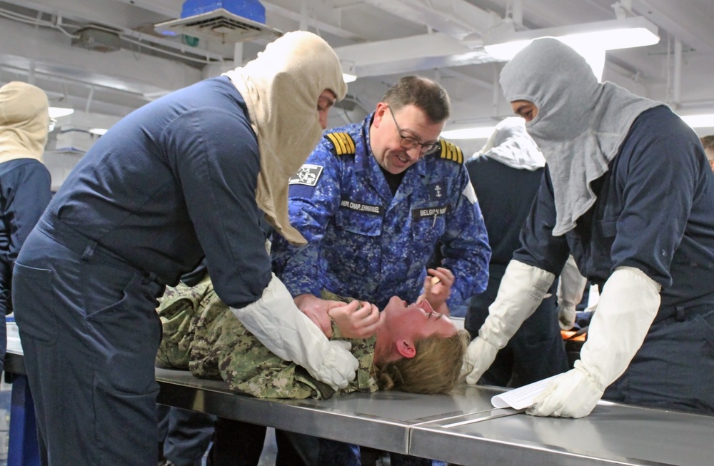 USS Mount Whitney Conducts Mass Casualty Drill
