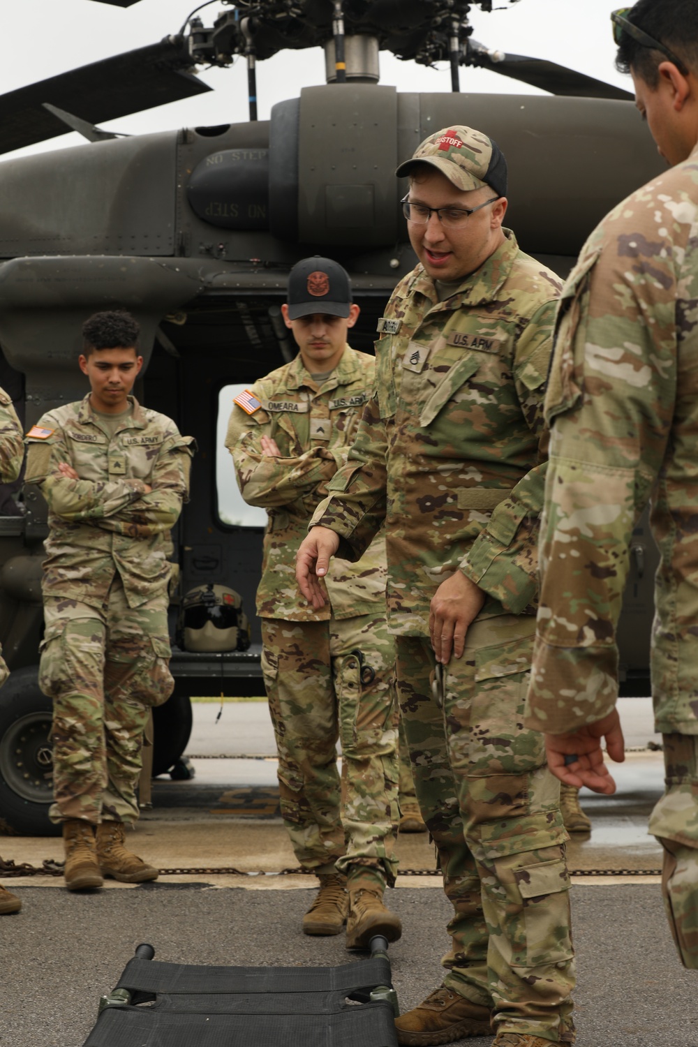 278th Armored Cavalry Regiment lifts off with hoist MedEvac training