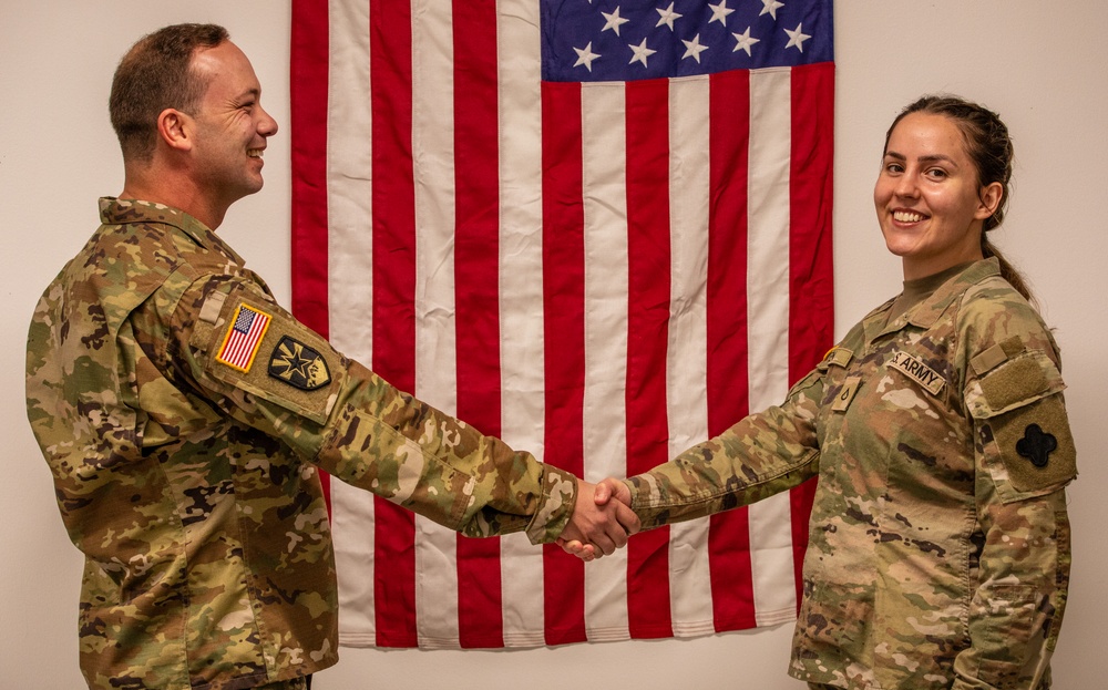 220th Public Affairs Detachment New Solider Promotion