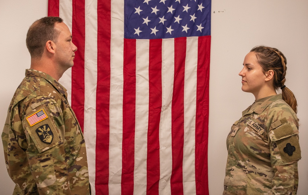 220th Public Affairs Detachment New Solider Promotion