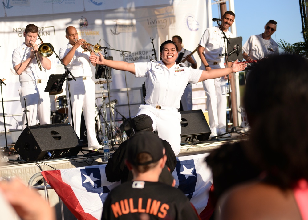 Navy Band The Cruisers Plays Inner Harbor During Maryland Fleet Week 2024