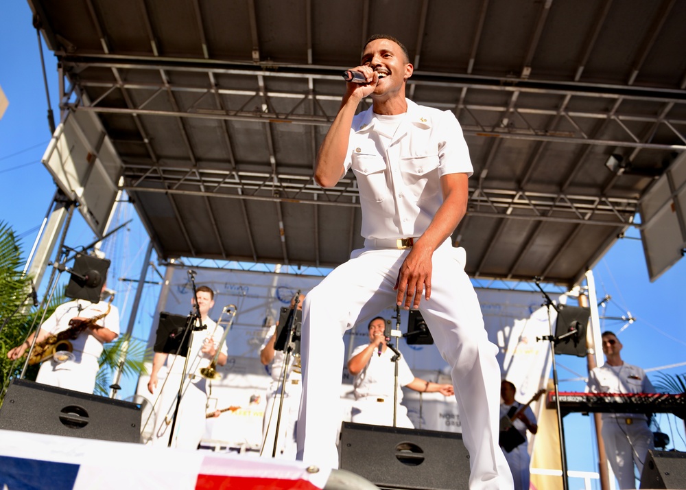 Navy Band The Cruisers Plays Inner Harbor During Maryland Fleet Week 2024