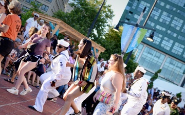 Navy Band The Cruisers Plays Inner Harbor During Maryland Fleet Week 2024