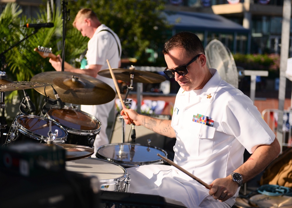 Navy Band The Cruisers Plays Inner Harbor During Maryland Fleet Week 2024